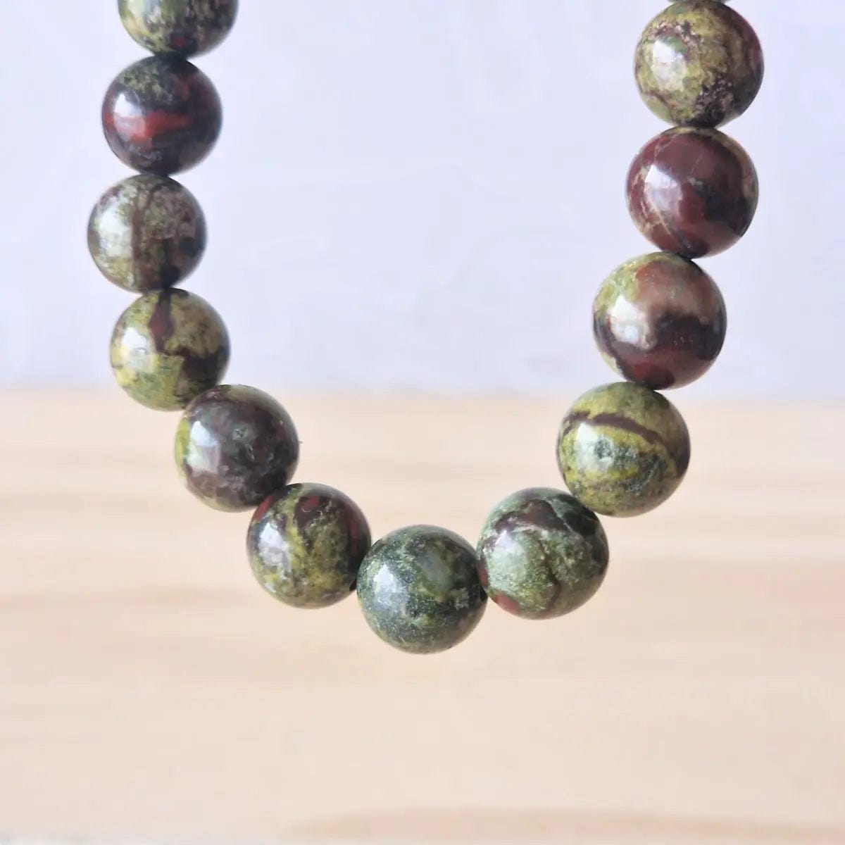 Bracelet Jaspe Sang de Dragon 8mm - MyRielle Lithothérapie