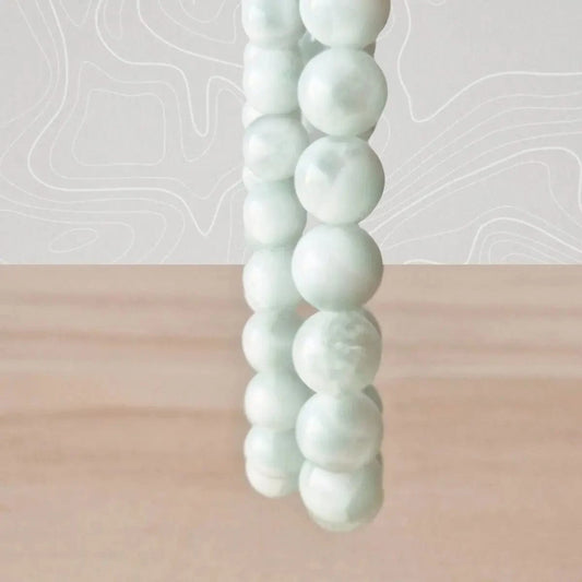 Bracelet Angelite verte 8 mm - MyRielle Lithothérapie