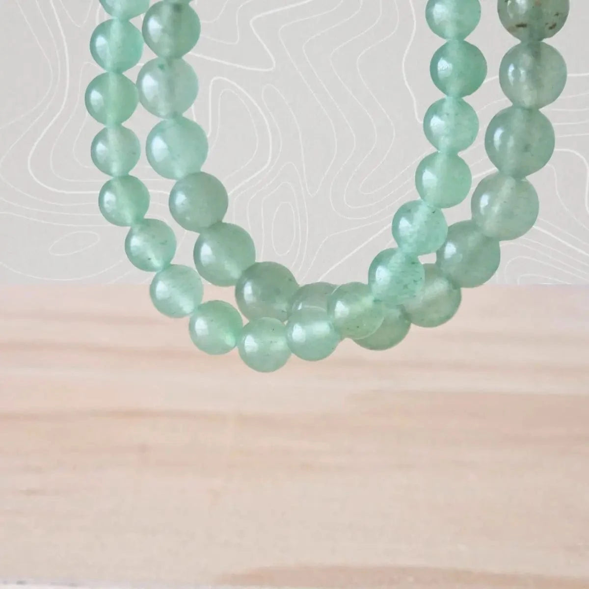 Bracelet aventurine verte avec des perles de 6 et 8mm