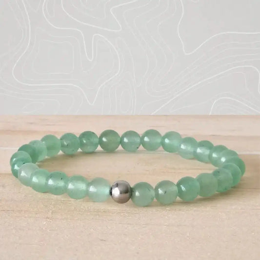 Bracelet aventurine verte avec des perles de 6mm en pierre naturelle garantie