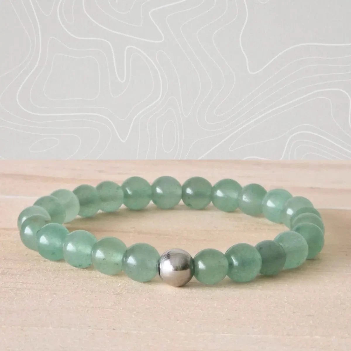 Bracelet aventurine verte avec des perles de 8mm en pierre naturelle garantie