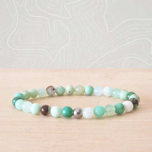 bracelet chrysoprase 6mm pierres naturelles