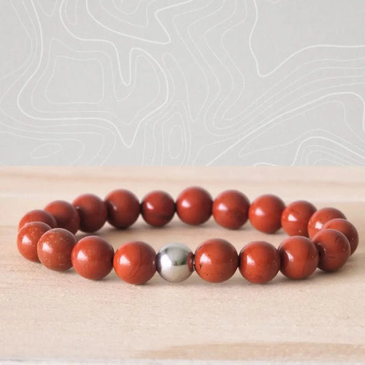 bracelet jaspe rouge 8mm