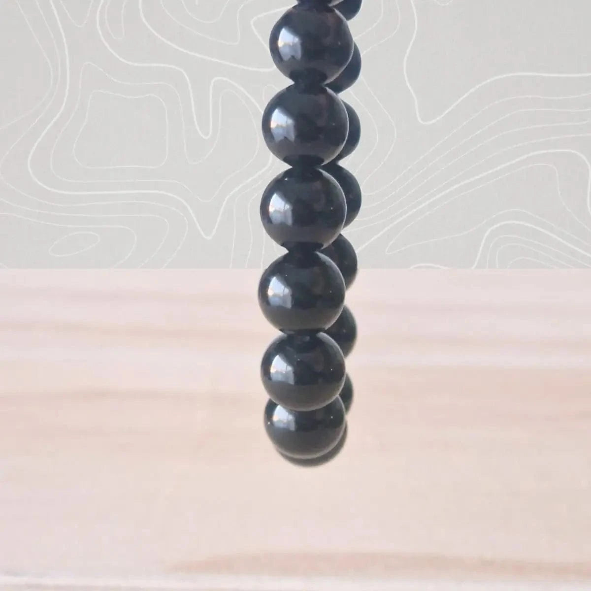 Bracelet Obsidienne Larme d'Apache - MyRielle Lithothérapie
