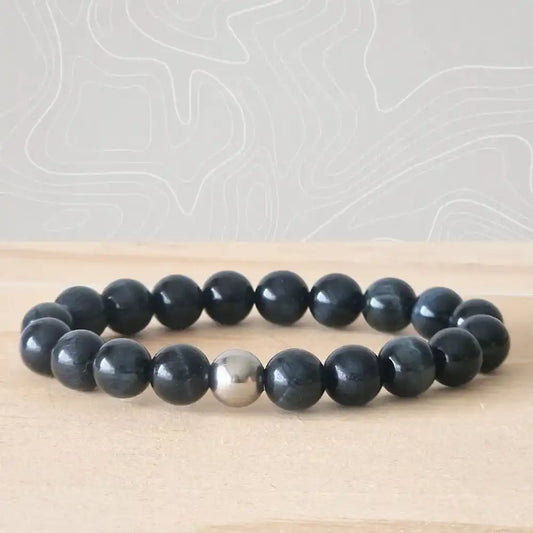 Bracelet œil de faucon 8 mm - MyRielle Lithothérapie
