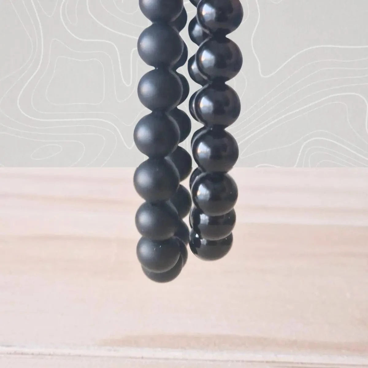 Bracelet Onyx noir mat et brillant 8mm - MyRielle Lithothérapie