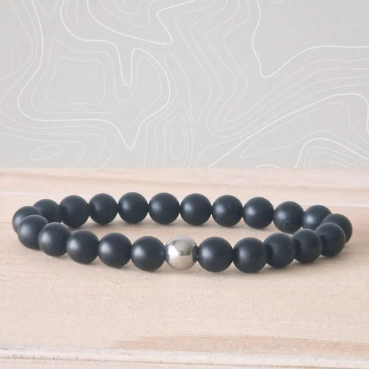 Bracelet Onyx noir 8mm - MyRielle Lithothérapie