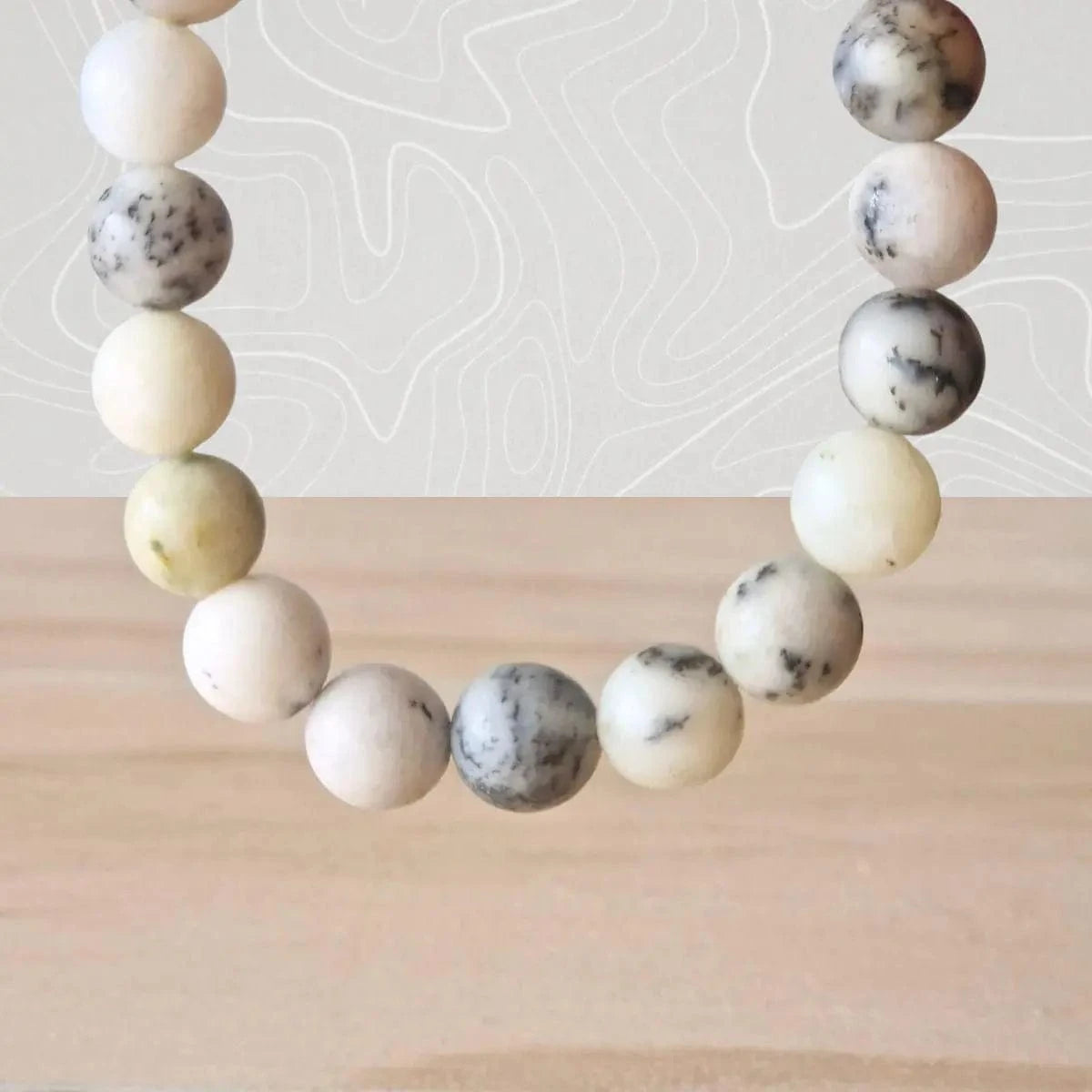 Bracelet opale dendritique 8mm