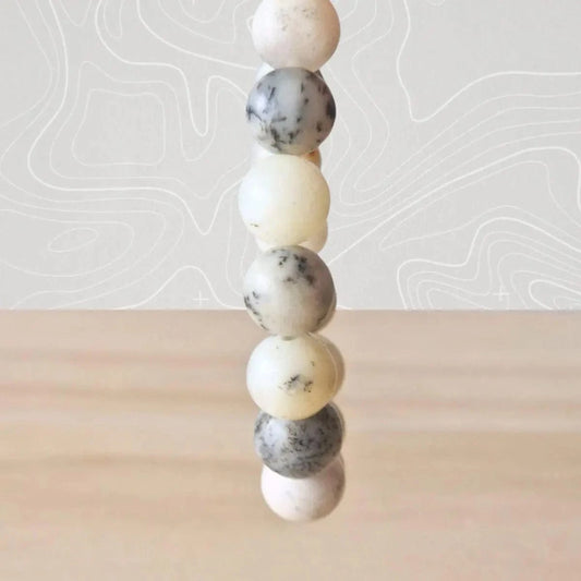 Bracelet opale dendritique 8mm