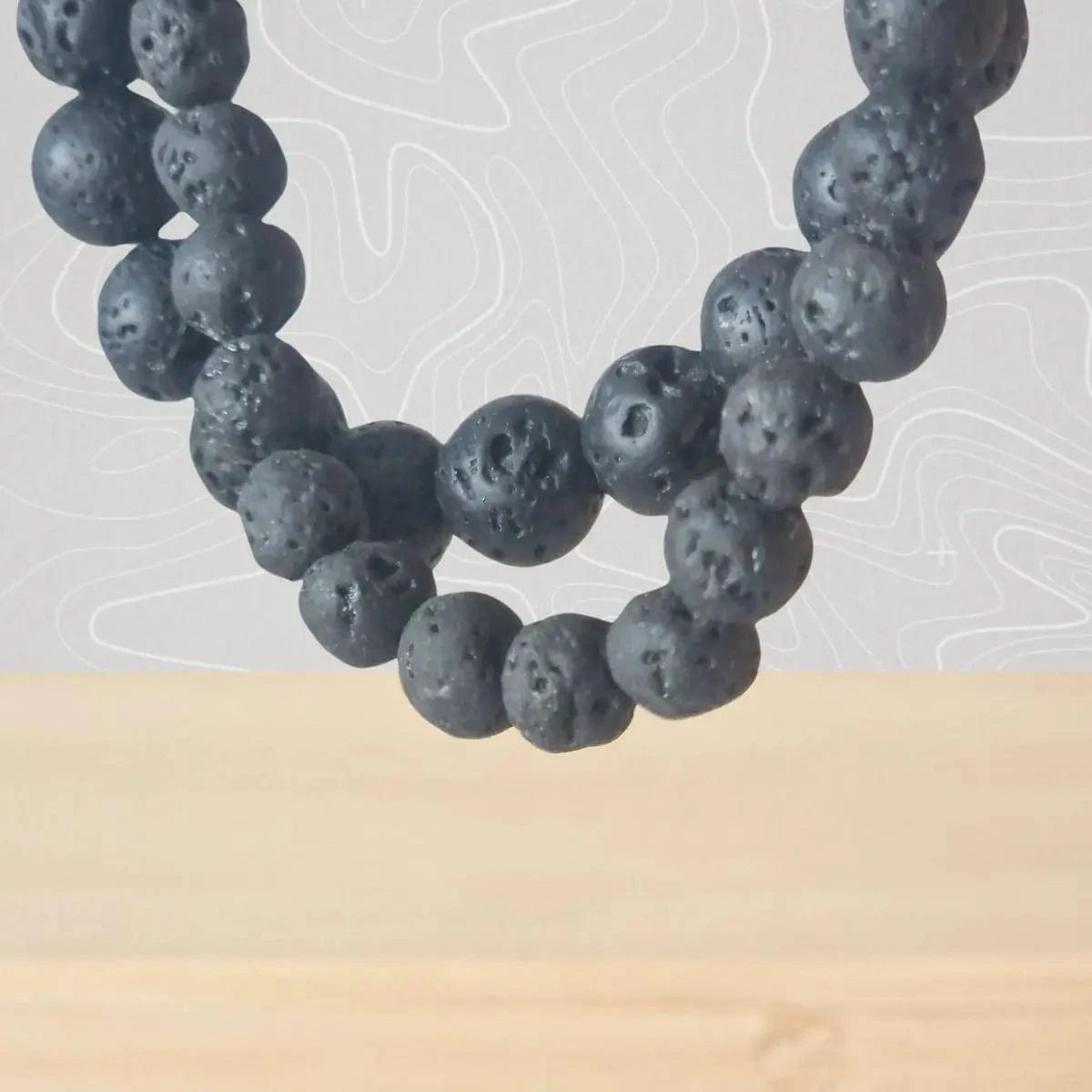 bracelet pierre lave 6/8mm biai