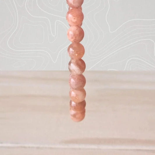 Bracelet pierre de soleil 6 mm, pierre naturelle garantie