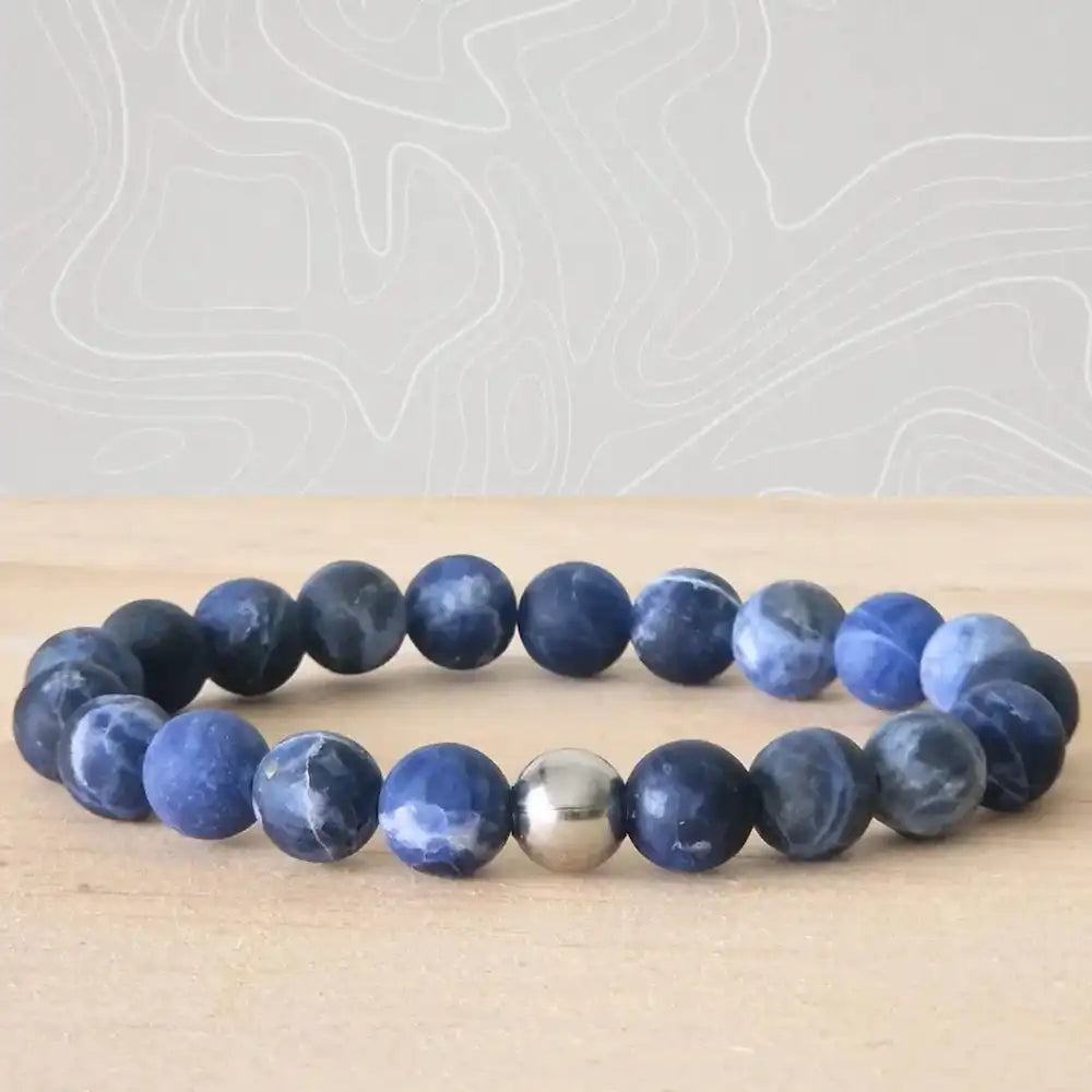 Bracelet Sodalite pierre naturelle 8mm mat