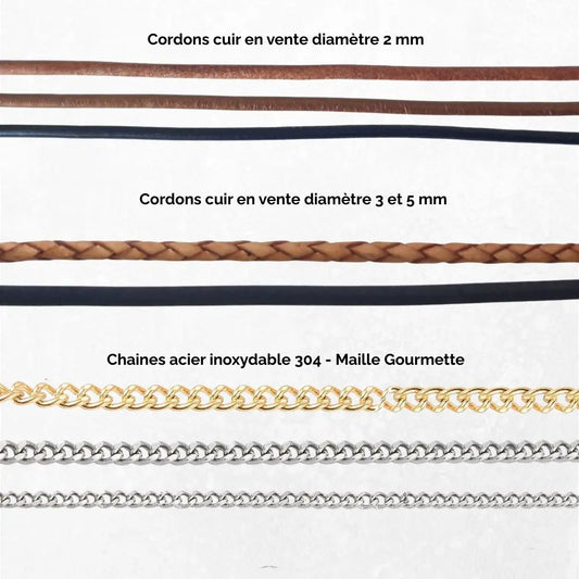 choix des cordonset chaines en vente