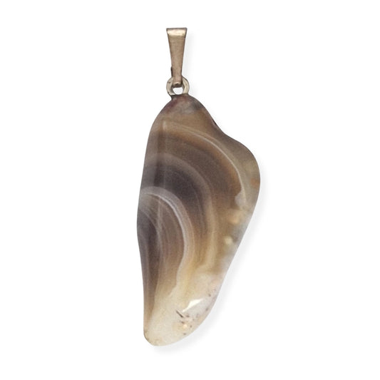 pendentif agate Botswana pierre roulée 2