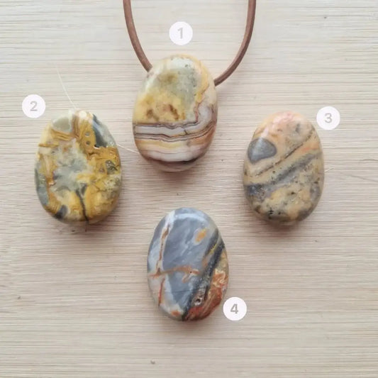 pendentif agate crazy lace pierre percée choix