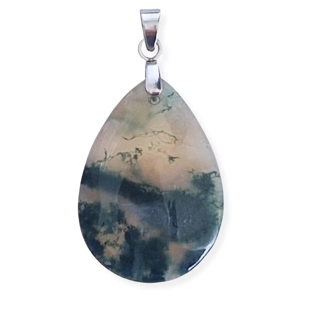 Pendenif agate mousse en zoom