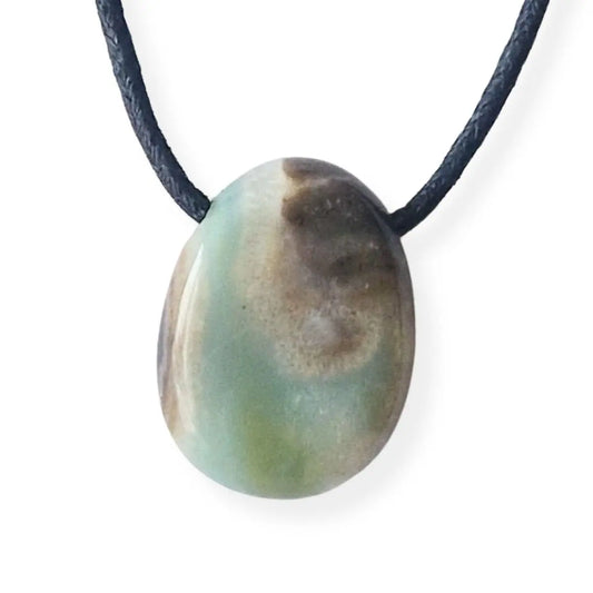 pendentif amazonite ab pierre percée