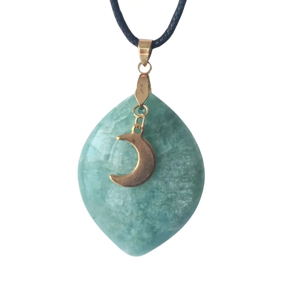 pendentif amazonite charm's lune dorée