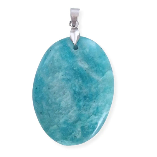 Pendentif Amazonite ovale - qualité AA+