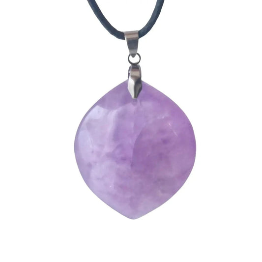 pendentif améthyste pierre plate forme libre