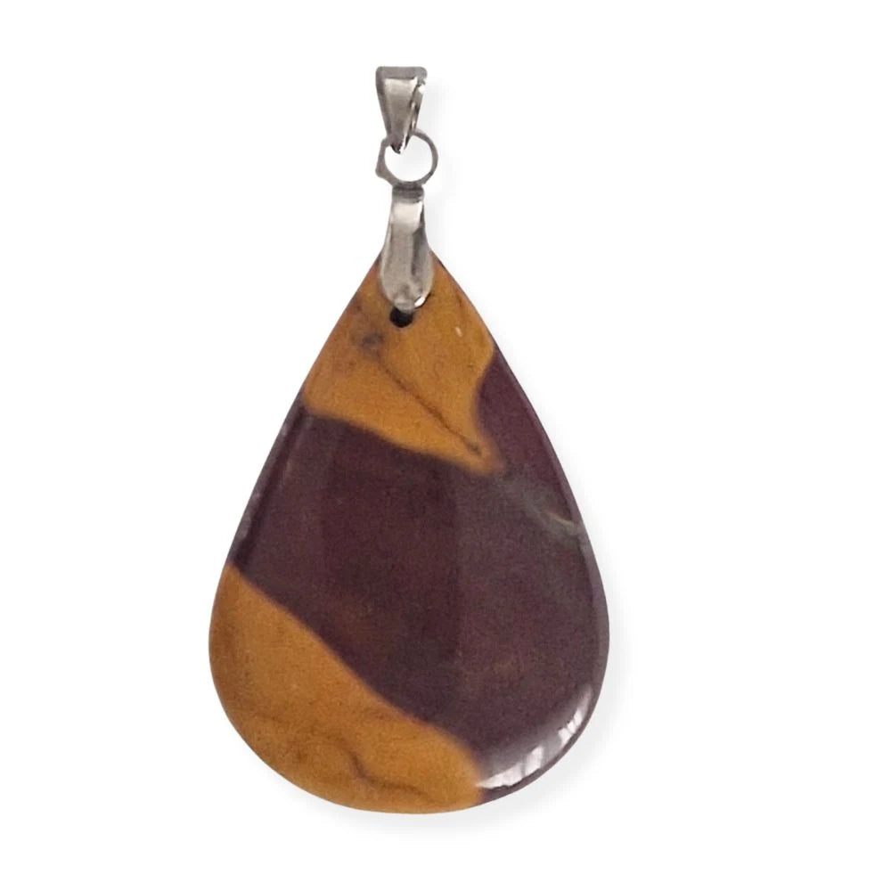 pendentif cabochon jaspe mokaïte