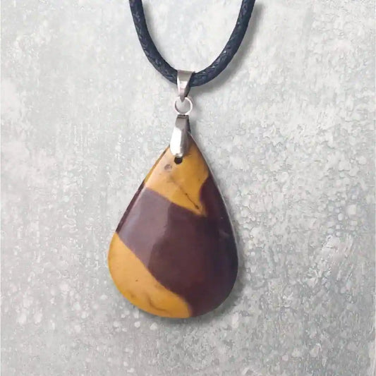 Pendentif Cabochon Jaspe Mokaïte