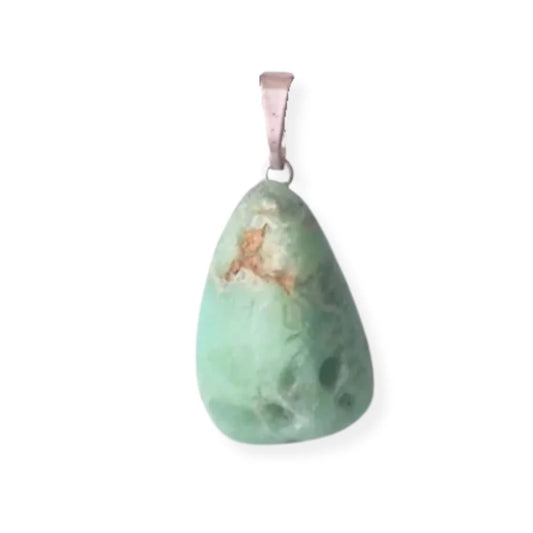 pendentif chrysoprase pierre roulée