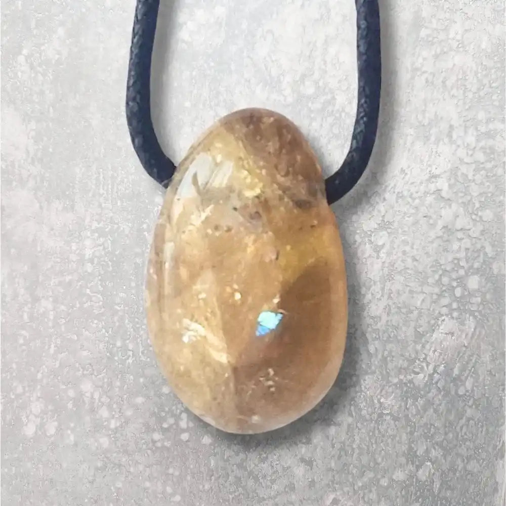 pendentif citrine congo pierre percee