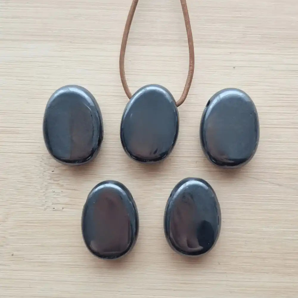 pendentif hématite pierre percée choix