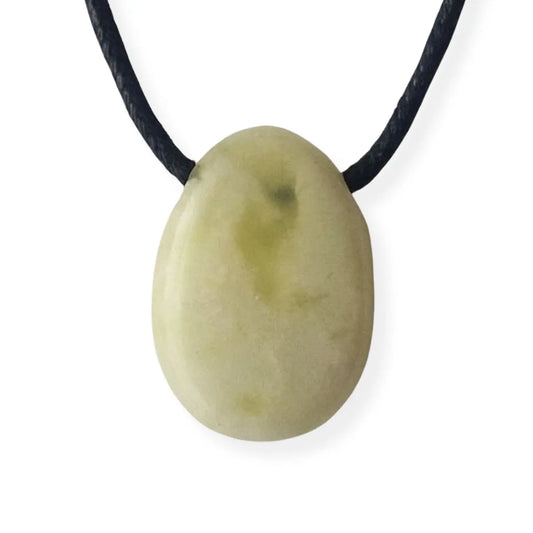 pendentif jade jaune pierre percée