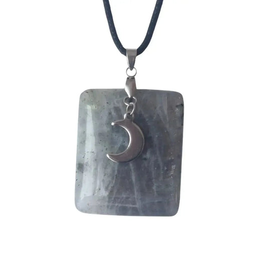 Pendentif Labradorite violette - Charms Lune