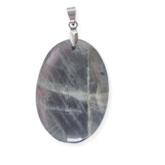 Pendentif Labradorite violette - forme ovale - MyRielle Lithothérapie