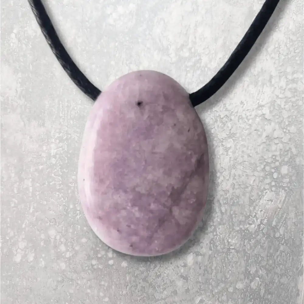 pendentif lépidolite pierre percée