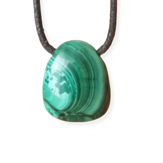 Pendentif Malachite - pierre percée