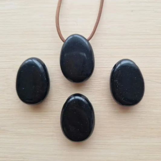 pendentif obsidienne noire pierre percée choix