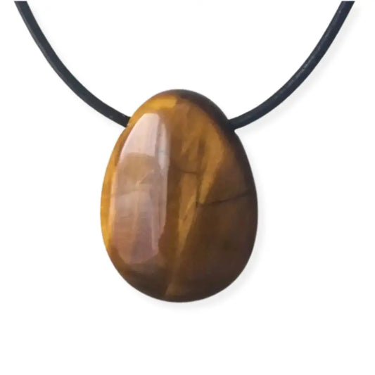 pendentif oeil tigre pierre percee protection