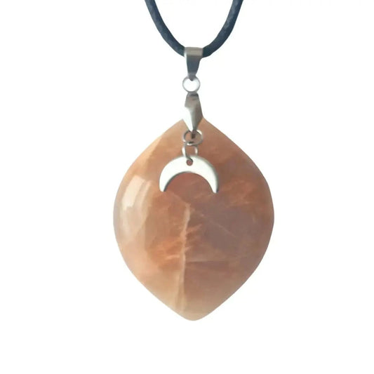 Pendentif Pierre de lune orange - charms lune