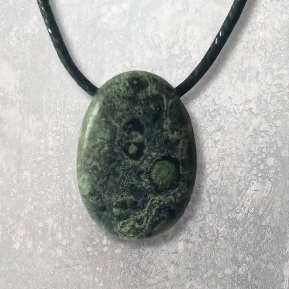 pendentif jaspe kambaba pierre percée