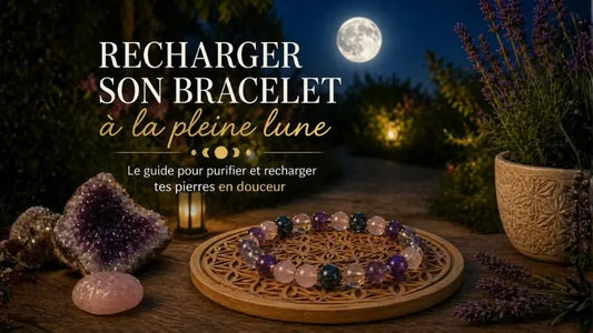 Recharger son bracelet en pierre naturelle avec la pleine lune