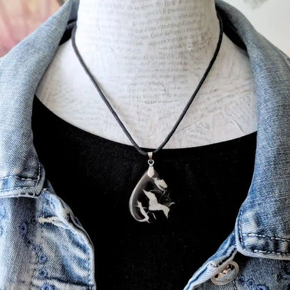 Pendentif Septaria Noire – Stabilité & Force Intérieure