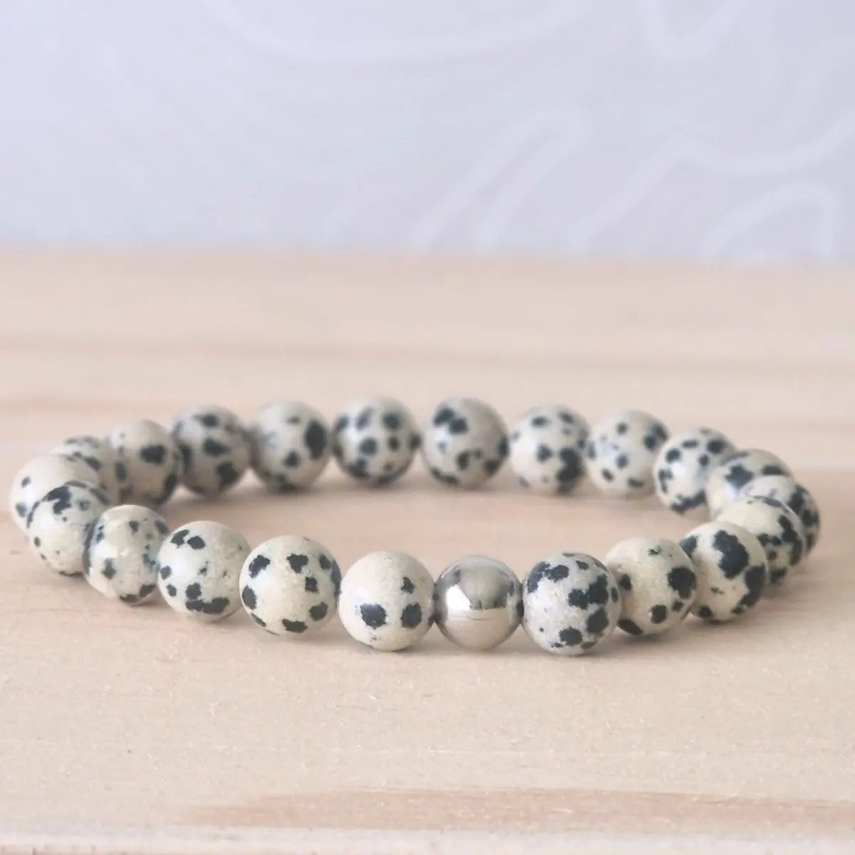 Bracelet Jaspe Dalmatien - MyRielle Lithothérapie