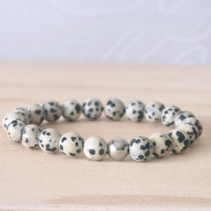 Bracelet Jaspe Dalmatien - MyRielle Lithothérapie