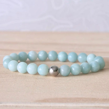 Bracelet amazonite Brésil - MyRielle Lithothérapie