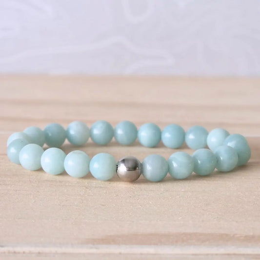 Bracelet amazonite Brésil - MyRielle Lithothérapie