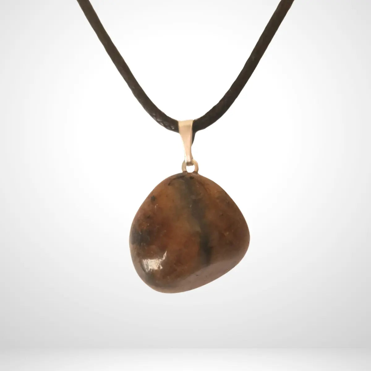 Pendentif Chiastolite - pierre roulée MyRielle - Lithothérapie