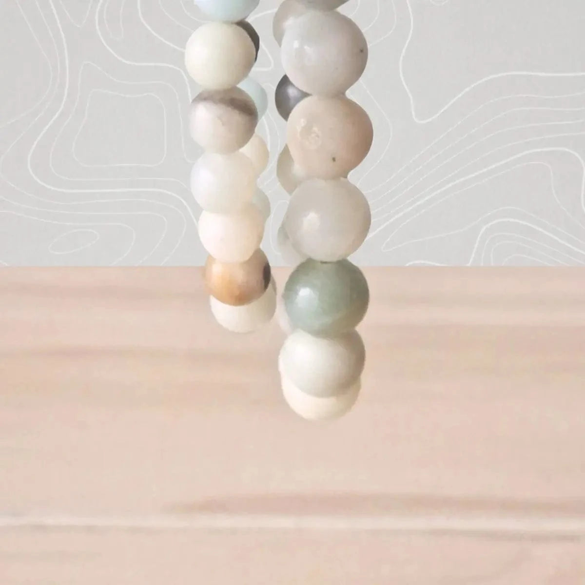Bracelet amazonite multicouleur 6 et 8 mm