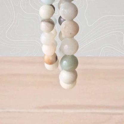 Bracelet amazonite multicouleur 6 et 8 mm
