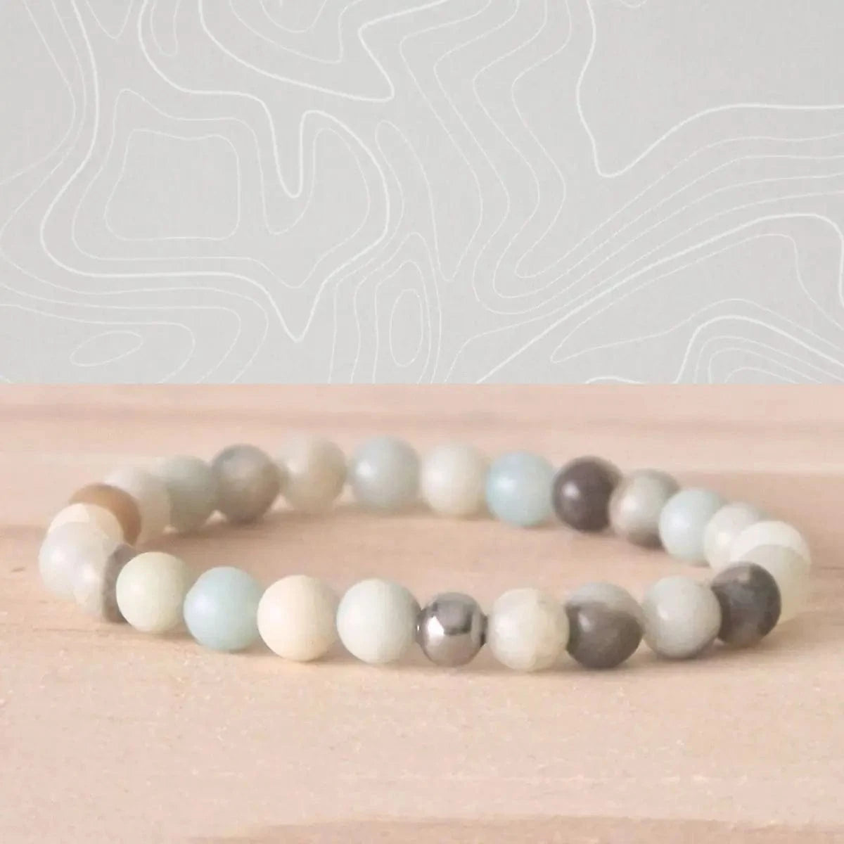 Bracelet amazonite multicouleur 6mm