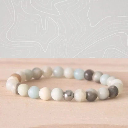 Bracelet amazonite multicouleur 6mm