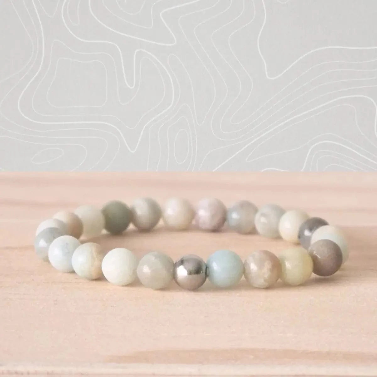 Bracelet amazonite multicouleur 8mm